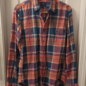 J. Crew Men's Vibrant Plaid Button Down Shirt